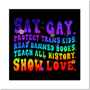 Say Gay Protect Trans Kids Read  Books LGBT Posters and Art